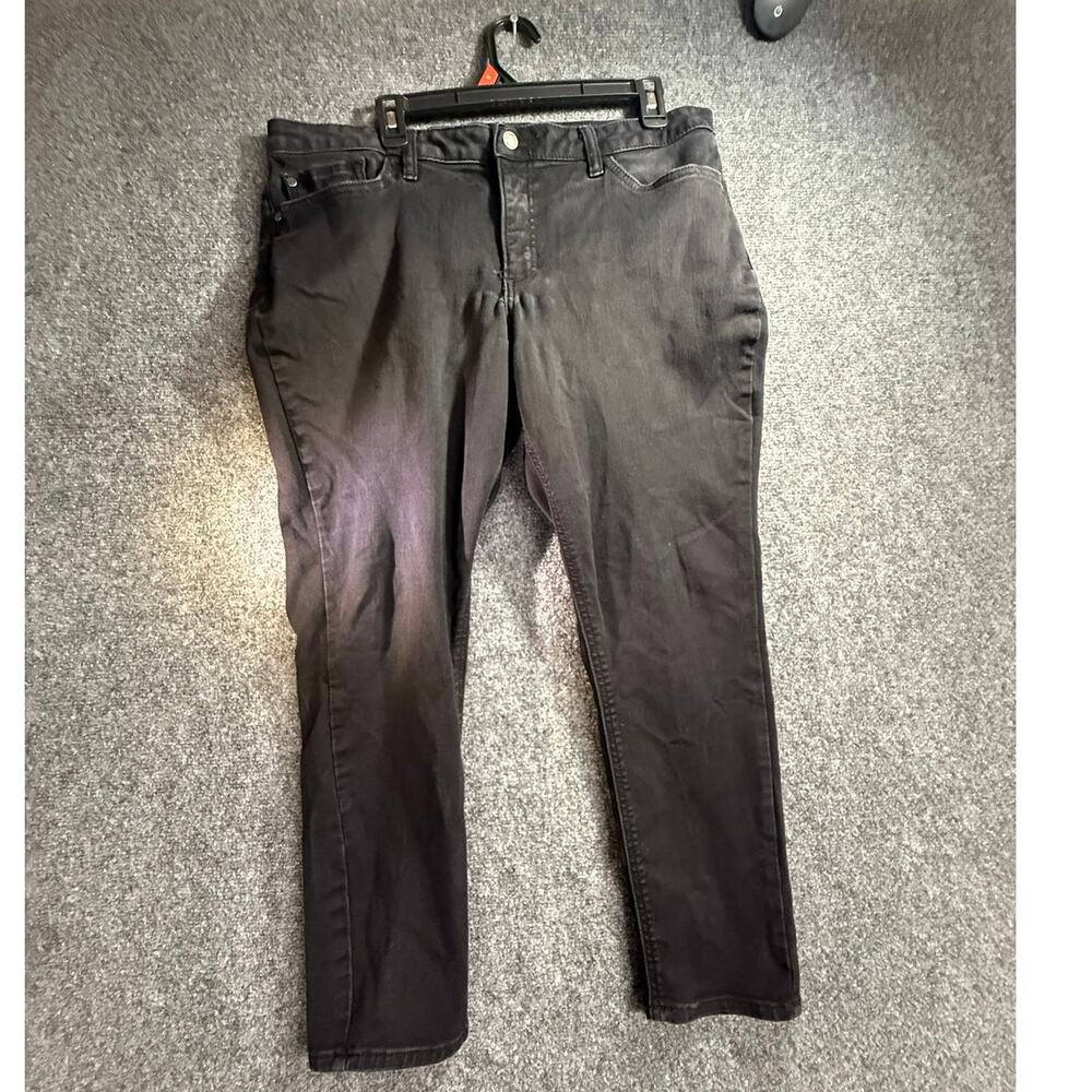 Riders by Lee Women's Black Midrise Skinny Stretch Denim Jeans Size 16P